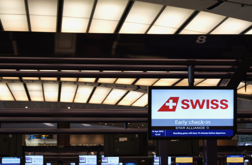 Vorzeitiger Check-In für SWISS am Flughafen Singapur